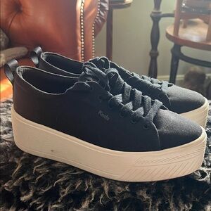 Keds Skylar platform twill black shoes sneakers 7.5